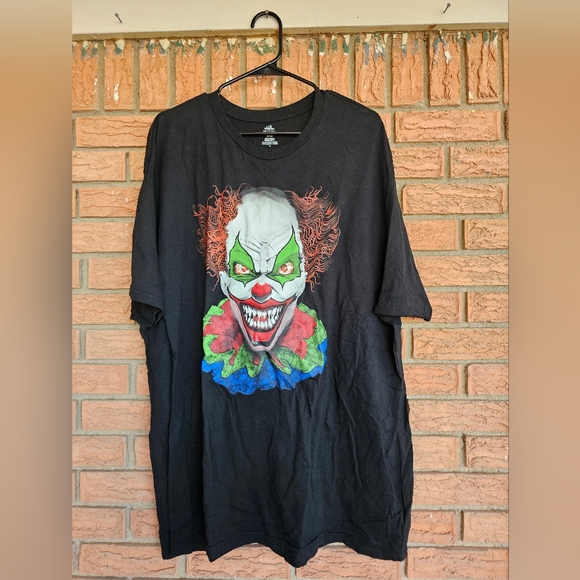 Way To Celebrate!Black T-Shirt with Clown Graphic 2XL - Picture 5 of 5